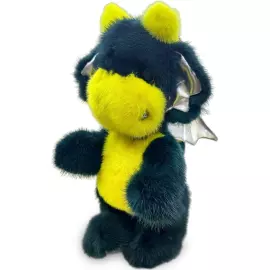 Дракон из меха норки, темно-зеленый